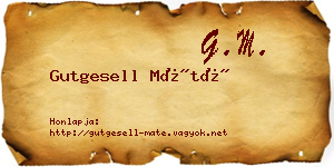 Gutgesell Máté névjegykártya
