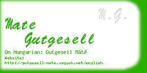 mate gutgesell business card